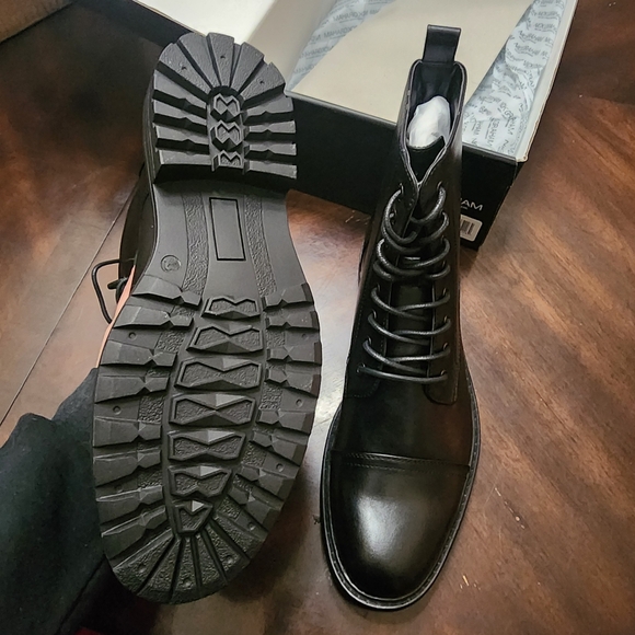 Nick Graham  Black Lace up Boots Men's Size 9.5 - Picture 5 of 9